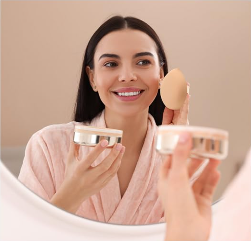 2PC Premium Skin-Friendly Powder Puff 🌸 - Wet & Dry Use 💧, Soft as Baby's Skin 🍼, Continuous Powder Release 🌿