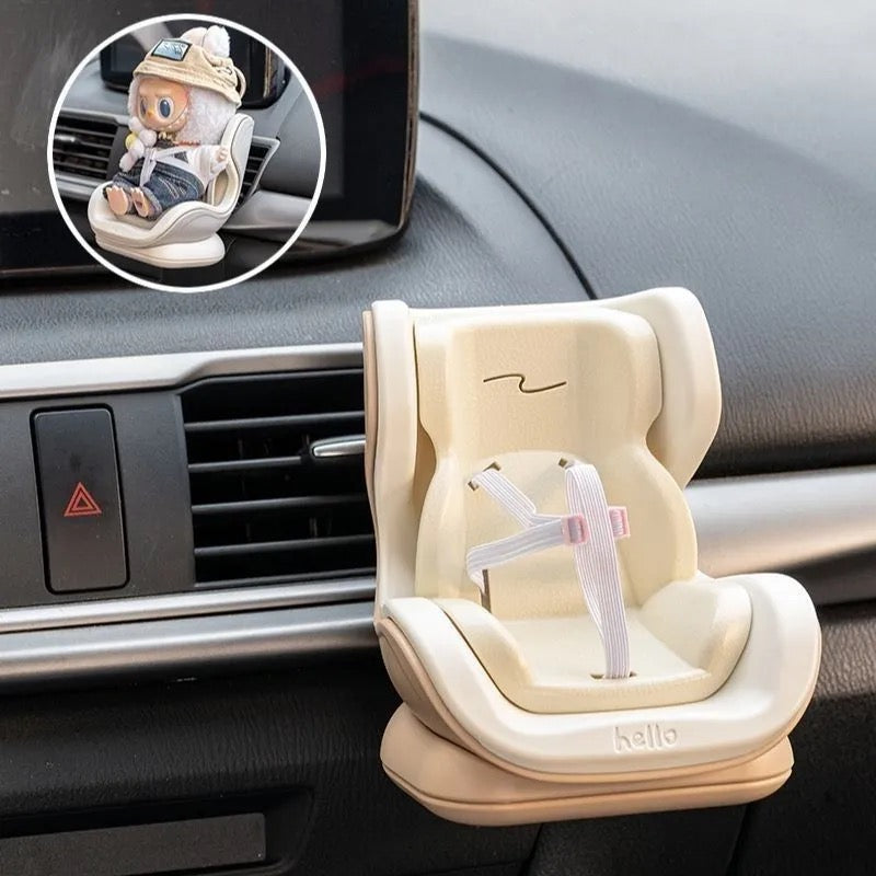 Mini Doll Car Seat for Air Vent | Cute Doll Safety Chair for Labubu